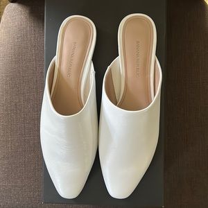 Banana Republic Mules-White Size-6 Worn once. Great condition.